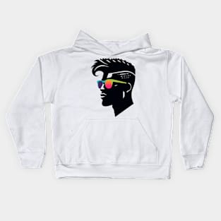 Afrocentric Multicolored Glasses Silhouette Kids Hoodie